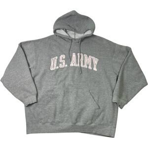Vintage Oarsmen U.S. Army hoodie Gray Large Pink Letter Women's Large Athleisure
